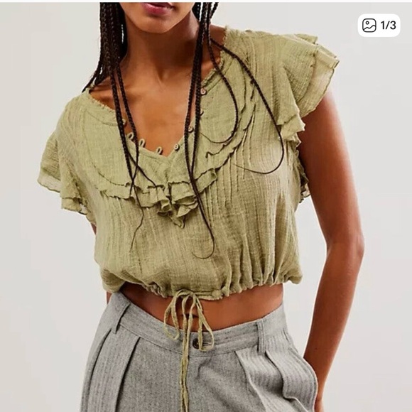 Free People Naya Top - Moss - Picture 5 of 7